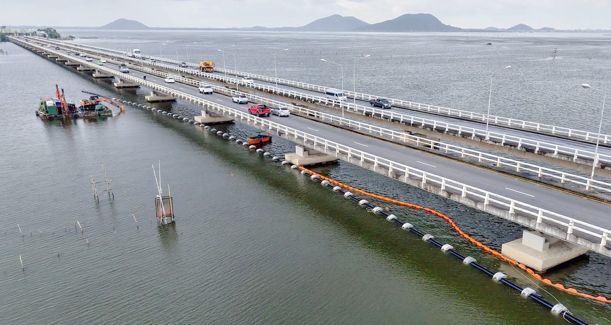 VSK ดำเนินโครงการวางท่อส่งน้ำลอดใต้ทะเลสาบสงขลาบริเวณสะพานติณสูลานนท์ด้านทิศเหนือและทิศใต้ เพื่อเสริมโครงสร้างพื้นฐานระบบสาธารณูปโภคด้านน้ำ