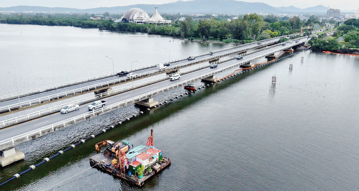 VSK ดำเนินโครงการวางท่อส่งน้ำลอดใต้ทะเลสาบสงขลาบริเวณสะพานติณสูลานนท์ด้านทิศเหนือและทิศใต้ เพื่อเสริมโครงสร้างพื้นฐานระบบสาธารณูปโภคด้านน้ำ
