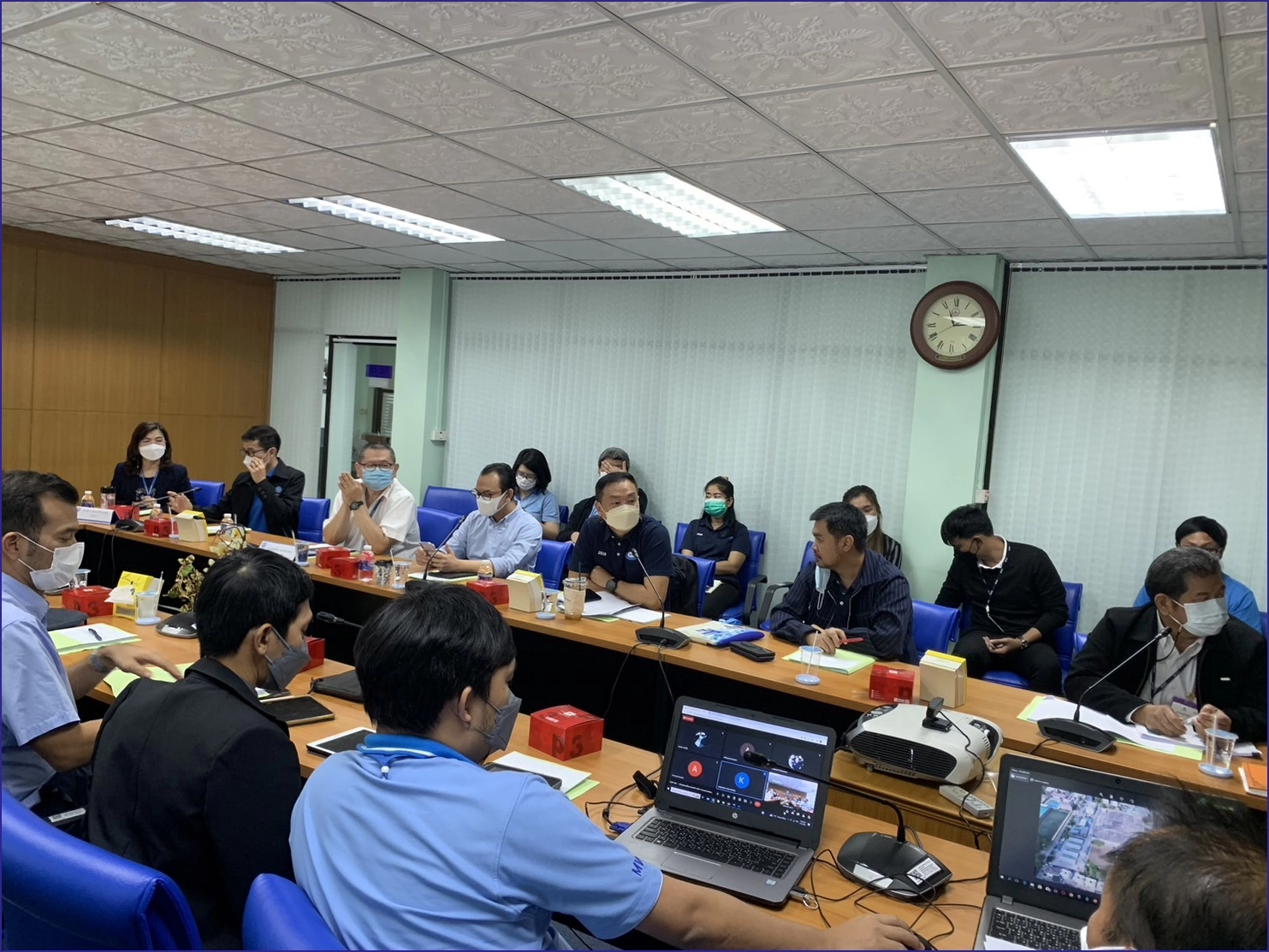 การประชุมก่อนเริ่มงานก่อสร้าง (Pre-Construction) งานก่อสร้างถังเก็บน้ำใสขนาด 20,000 ลูกบาศก์เมตร ที่สถานีสูบจ่ายน้ำลาดพร้าว