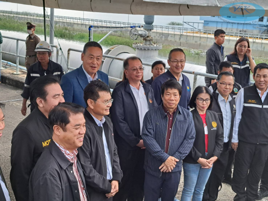 นายเศรษฐา ทวีสิน นายกรัฐมนตรีและรัฐมนตรีว่าการกระทรวงการคลัง และคณะ ติดตามระบบการบริหารจัดการน้ำของอ่างเก็บน้ำเพื่อรองรับการขยายตัวของโครงการพัฒนาระเบียงเศรษฐกิจพิเศษภาคตะวันออก (EEC)